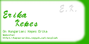 erika kepes business card